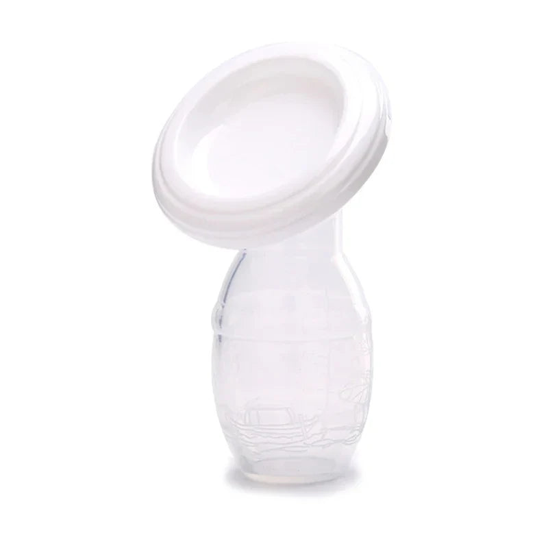 Nursing pump: manual silicone breast pump for gentle and hands-free milk collection