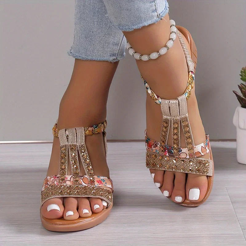 Full view of Marla women's orthopedic wedge sandals: Comfortable & stylish summer casual footwear.