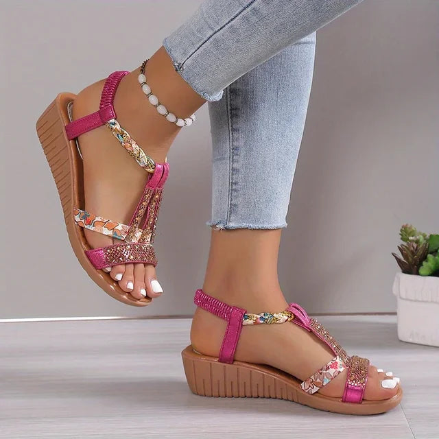 Marla women's walking sandals: Comfortable orthopedic wedge design for versatile everyday & vacation wear.