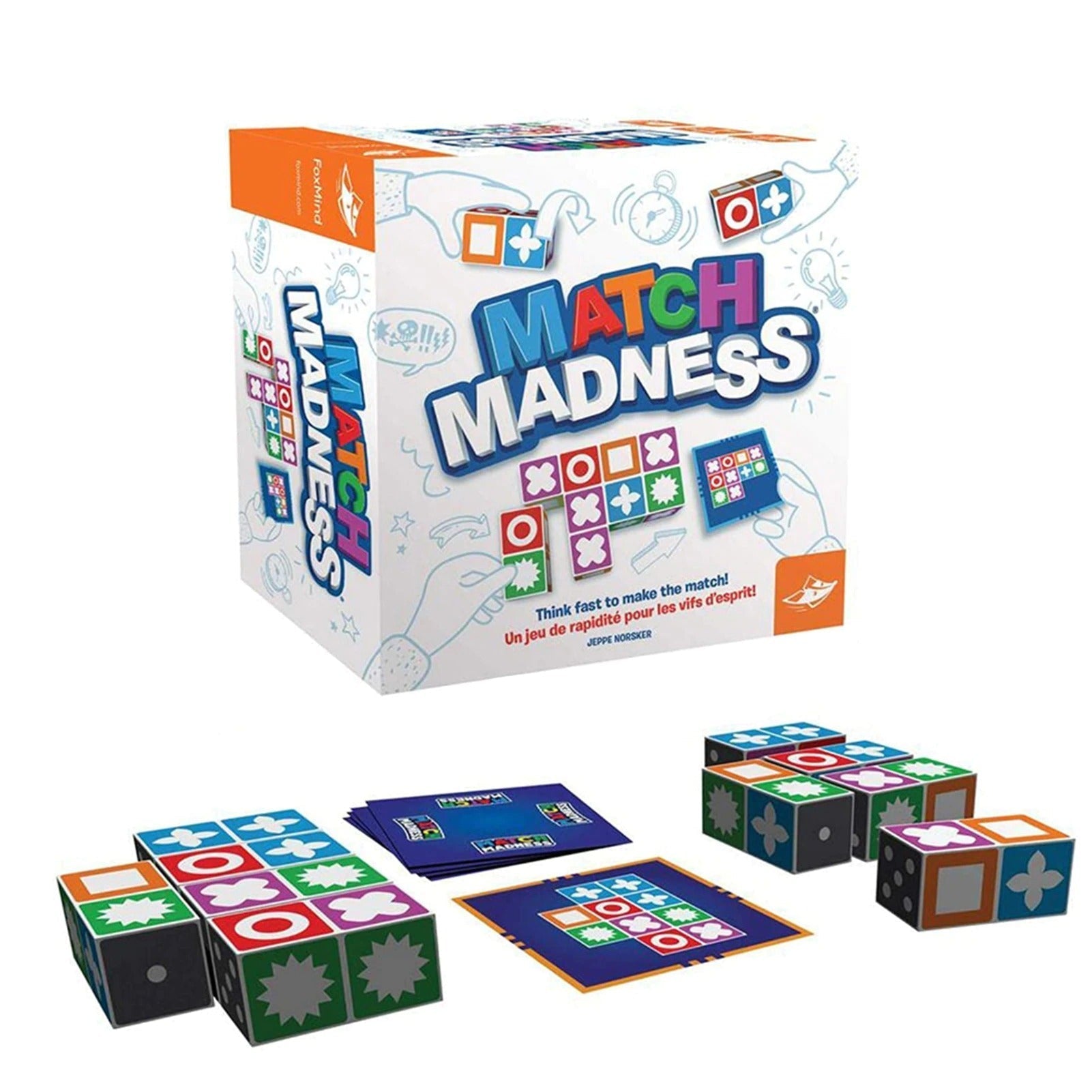 Match Madness Kids' Logic Puzzle Game box, vibrant design, for ages 7+, enhances cognitive skills