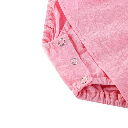 Family matching cotton dresses and baby rompers, perfect for summer outings and beach trips