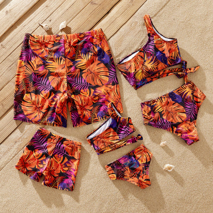 Women's floral bandeau bikini. Stylish & comfortable tropical swimwear for summer.