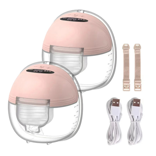 Maternity hands-free silent wearable breast pump, showing its compact design for discreet nursing moms