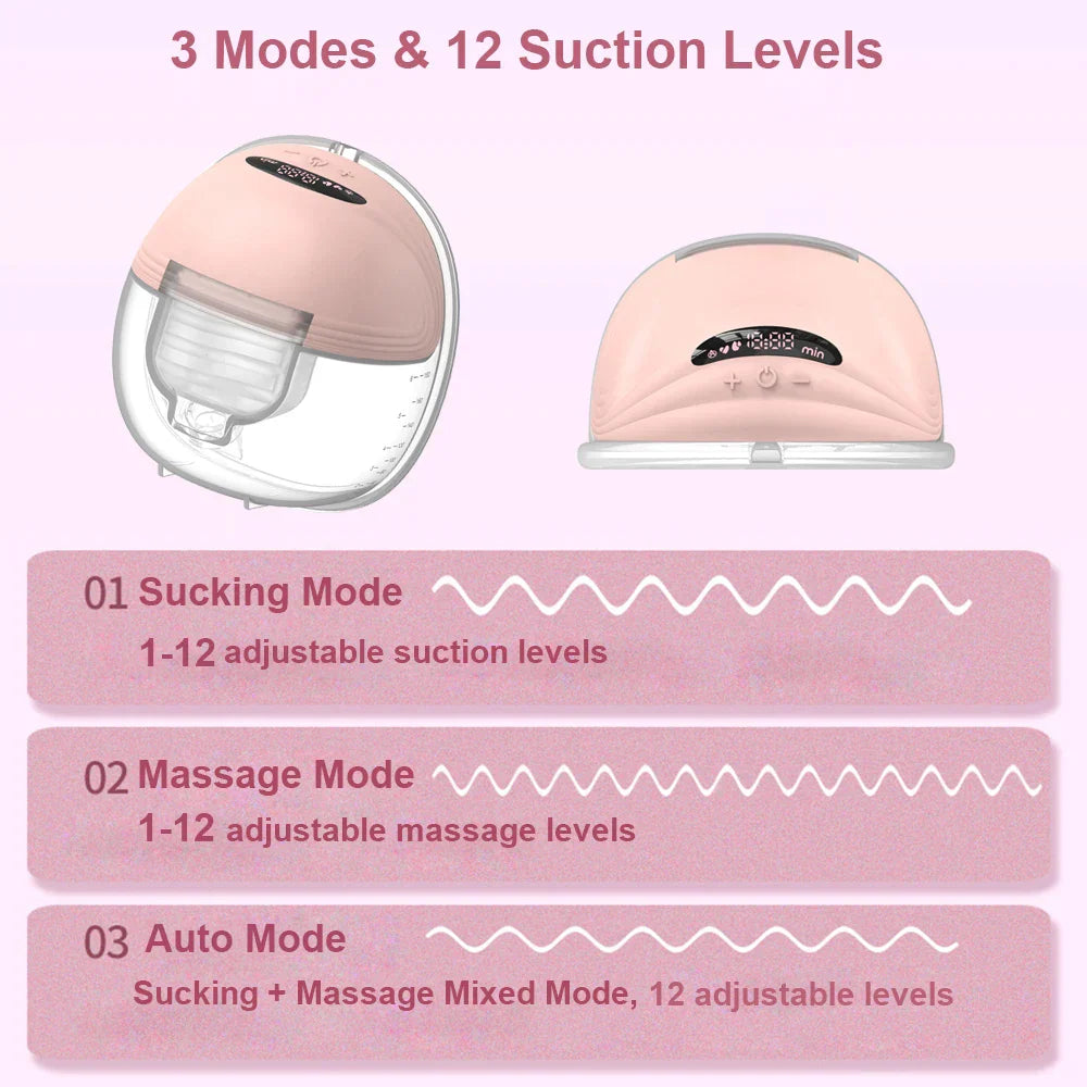 Maternity breast pump kit, including wearable pump, extra collection cup, and cleaning brush