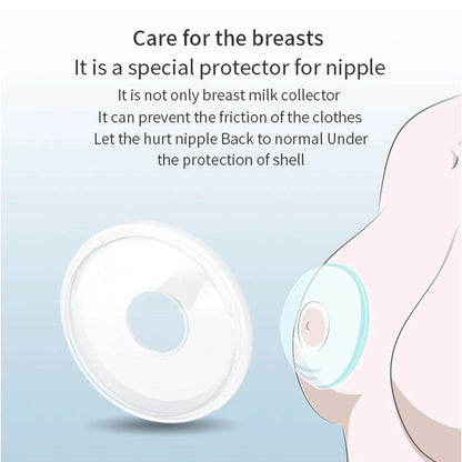 Close-up of a silicone milk collector for breastfeeding moms, designed as a nipple shield & milk saver