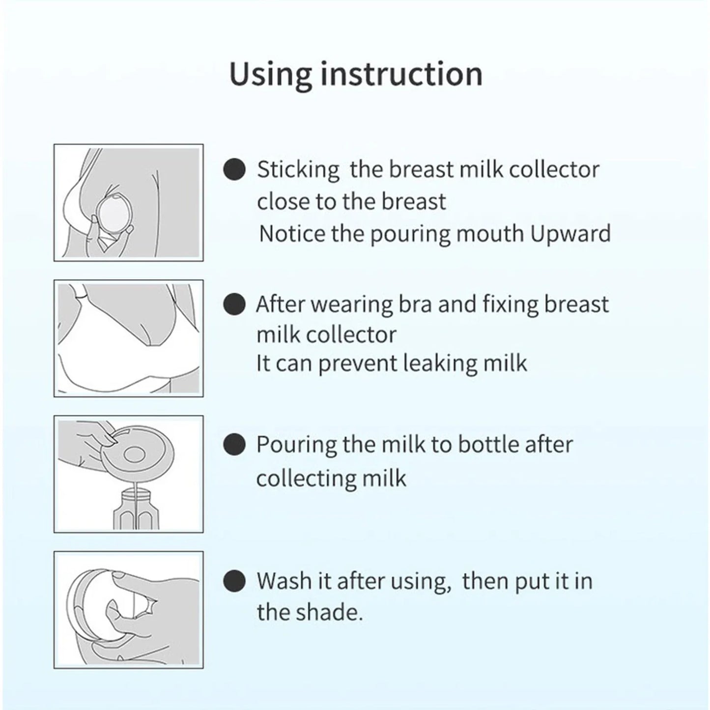 Soft silicone wearable breast milk collector, useful as a nipple shield during breastfeeding