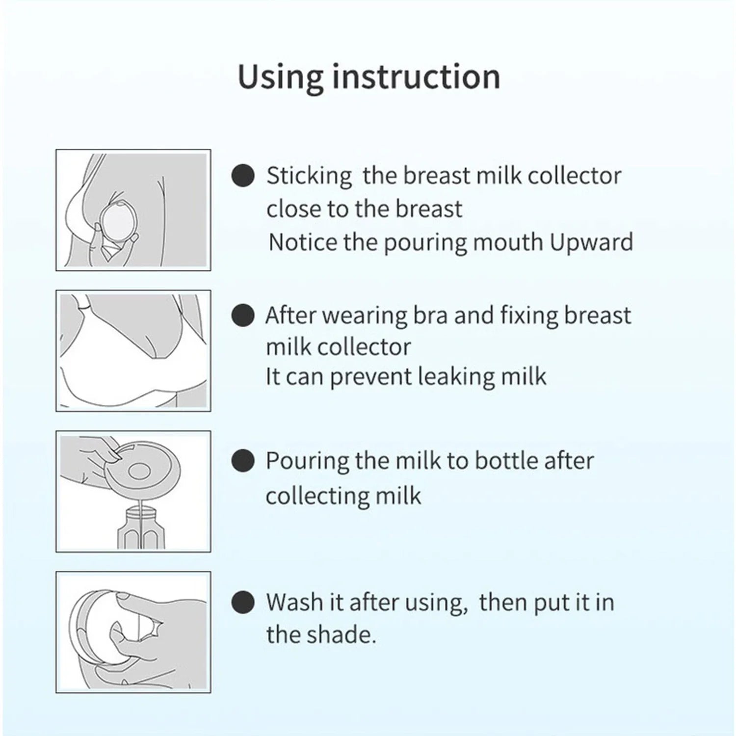 Soft silicone wearable breast milk collector, useful as a nipple shield during breastfeeding