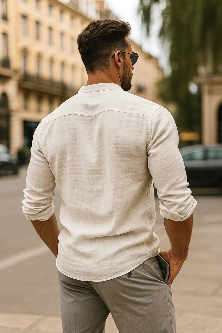 Comfortable men's relaxed fit 3/4 sleeve top, great for effortless casual style and everyday wear.