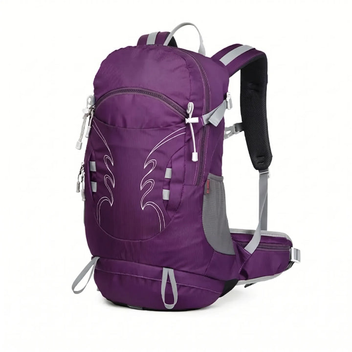 Breathable men's 30L hiking backpack with superior ventilated back panel for extended outdoor treks.