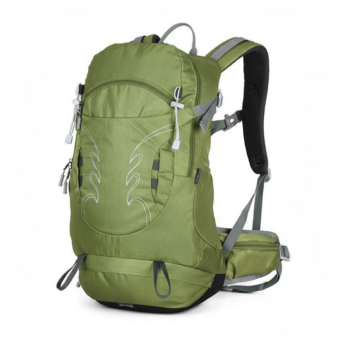 Men's 30L hiking backpack, rugged nylon, with a comfortable ventilated back panel.