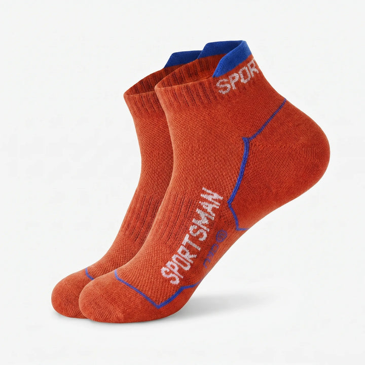 Comfortable men's low-cut athletic socks. Cushioned for running, gym, and everyday active wear.