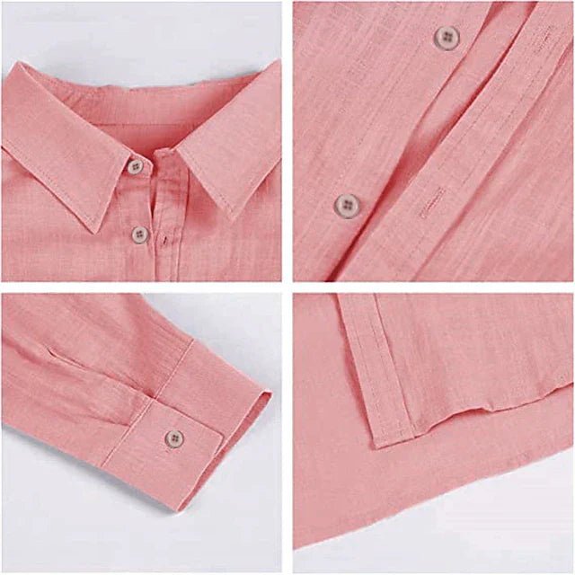 Front view of men's open long sleeve summer shirt. Airy & breathable button-down for casual warm weather comfort.