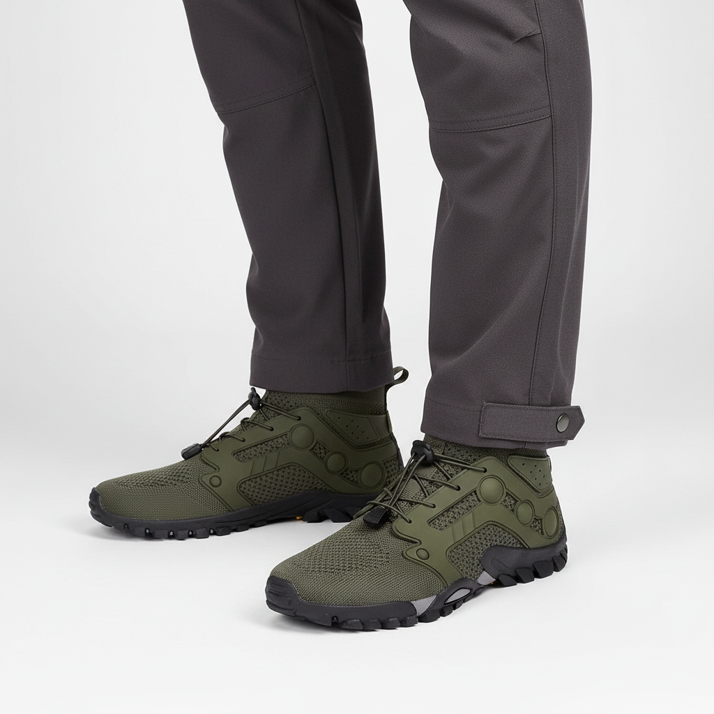 Adventure-ready men's high shaft barefoot shoes. Lightweight, breathable, with ankle support & natural movement.
