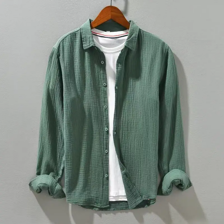 Men's Berkeley lightweight button-up shirt, ideal for summer casual style and warm weather.