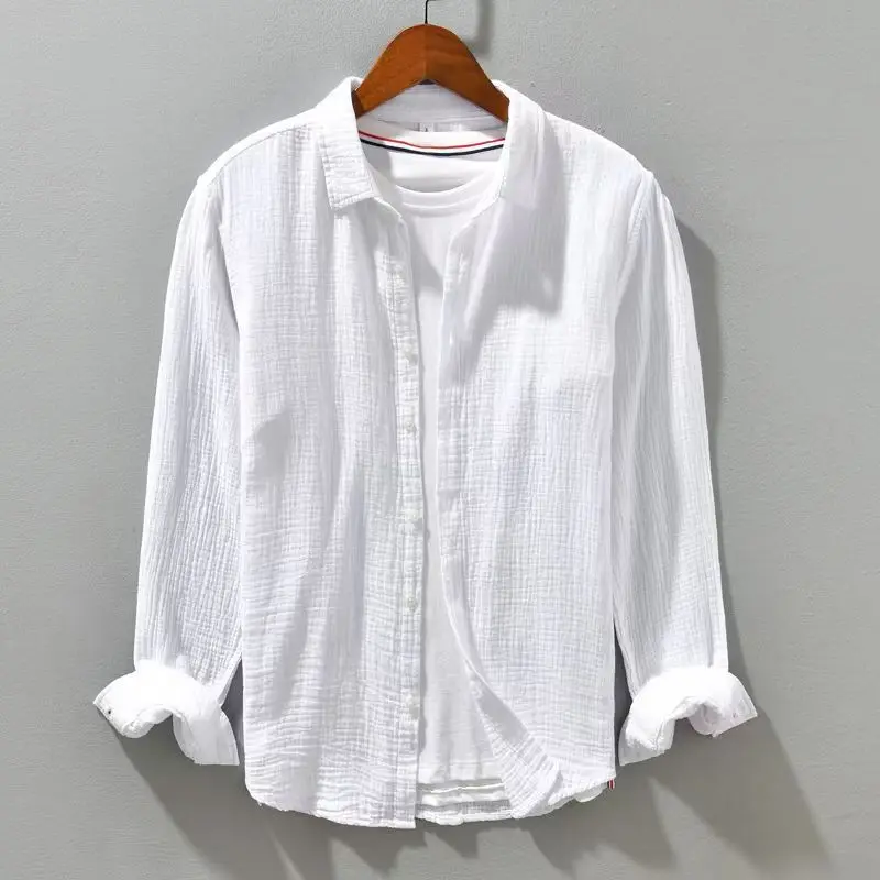 Classic black men's lightweight button-up shirt, a versatile choice for summer casual wear.