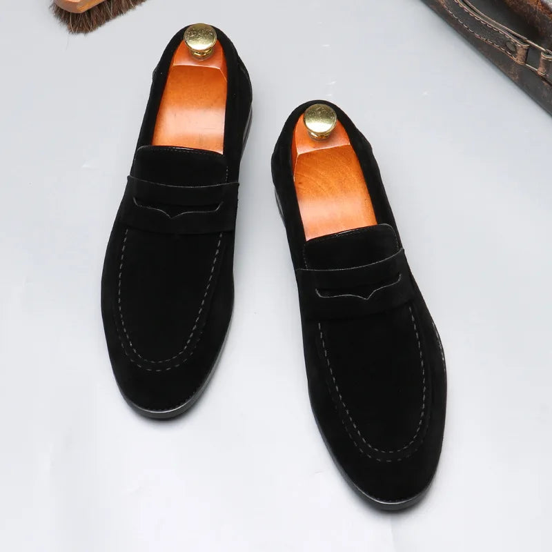 Comfortable men's classic slip-on loafers, designed for easy wear and all-day comfort.