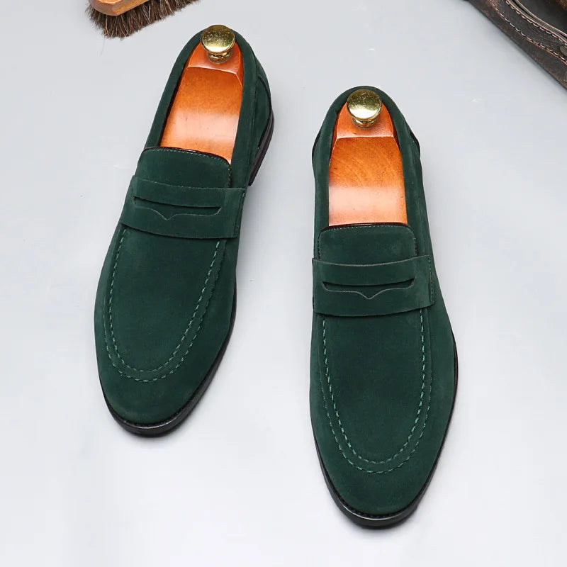 Stylish men's slip-on loafers, perfect for smart casual looks, combining ease and elegance.