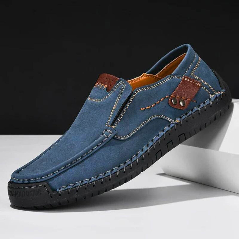 Casual men's slip-on shoes, perfect for daily wear. Features arch support for walking comfort & easy on/off.