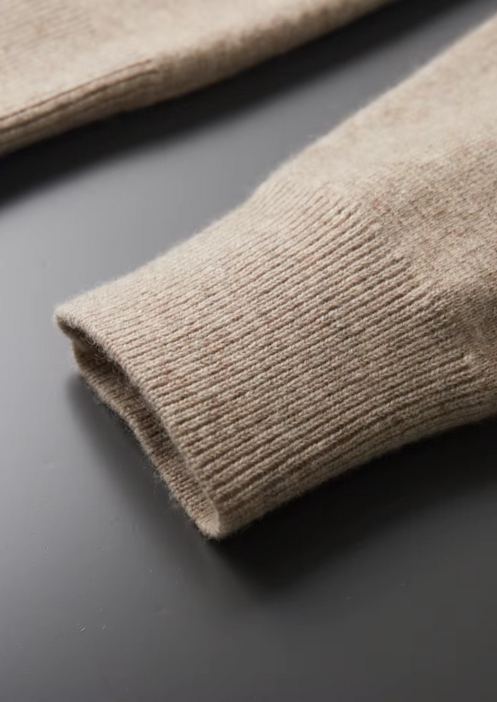 Stylish men's zip-up cardigan, a versatile smart casual or business casual men's fashion layer.