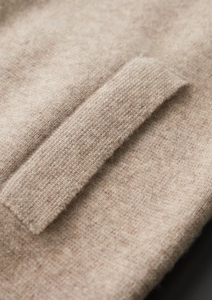 Comfortable knit men's zip-up cardigan, smart casual and an all-season versatile layer.