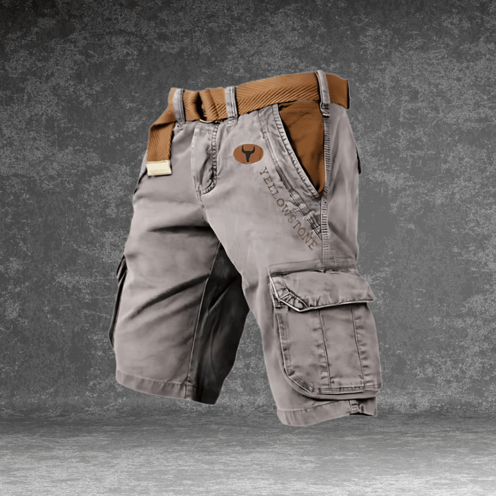 Men's breathable cargo shorts with ample pockets for utility and comfort. Ideal for summer outdoor wear.