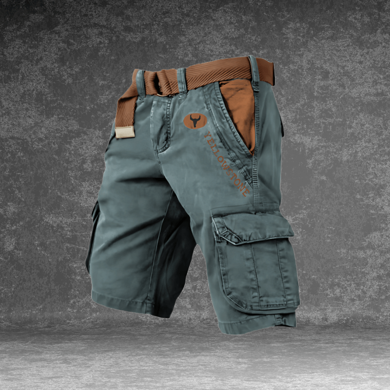 Summer fashion men's breathable cargo shorts with multiple pockets. Comfortable for casual wear & travel.