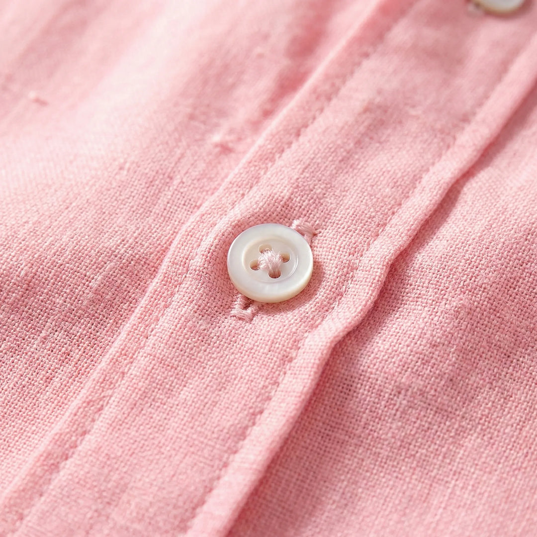 Lightweight men's button-up shirt, ideal for warm weather, offering a comfortable and breezy fit.