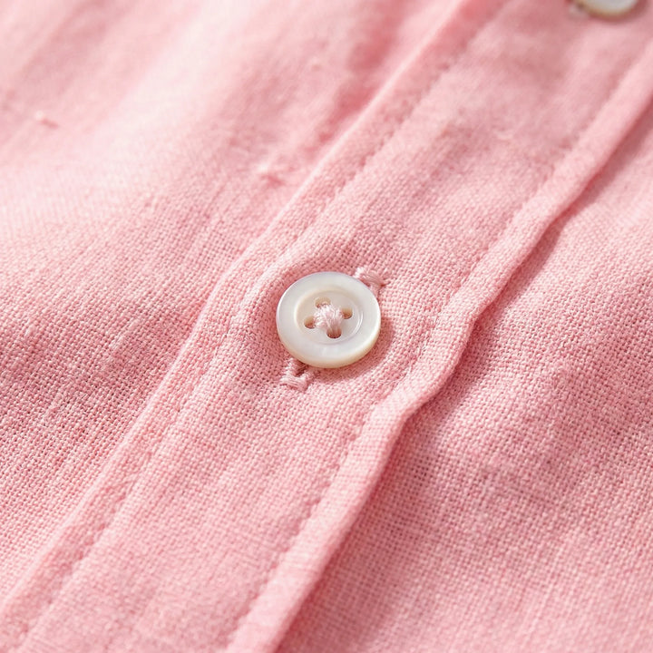 Lightweight men's button-up shirt, ideal for warm weather, offering a comfortable and breezy fit.