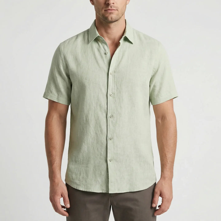 Everyday men's breezy shirt, short sleeve & button-up, designed for comfort in warm climates.
