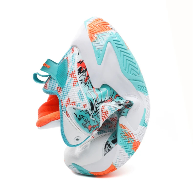 Calvin men's high-top graphic print sneakers, ideal for court sports, comfortable ankle support.