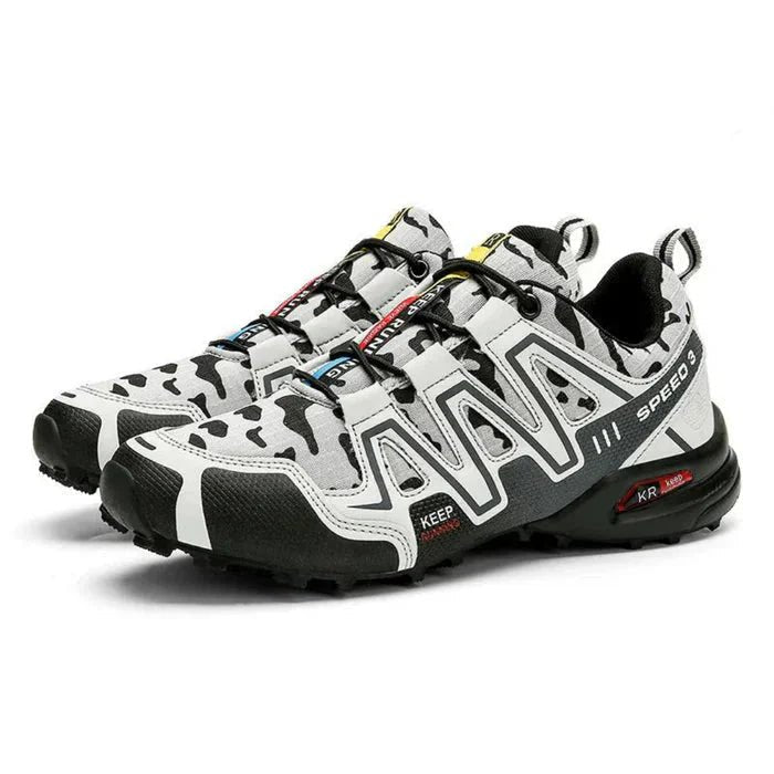 Stylish men's camouflage walking sneakers, offering orthopedic arch support and pain relief.
