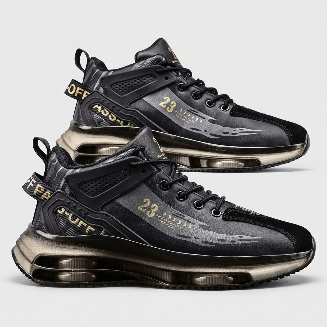 Men's 'Carlos' high-top lace-up sneakers, perfect for orthopedic support, street style, and comfortable casual wear.