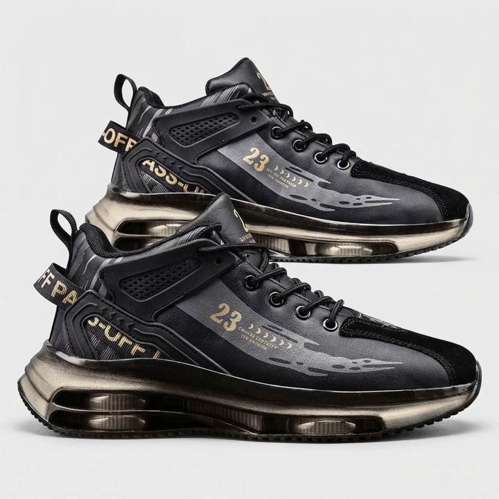 Men's 'Carlos' high-top lace-up sneakers, perfect for orthopedic support, street style, and comfortable casual wear.