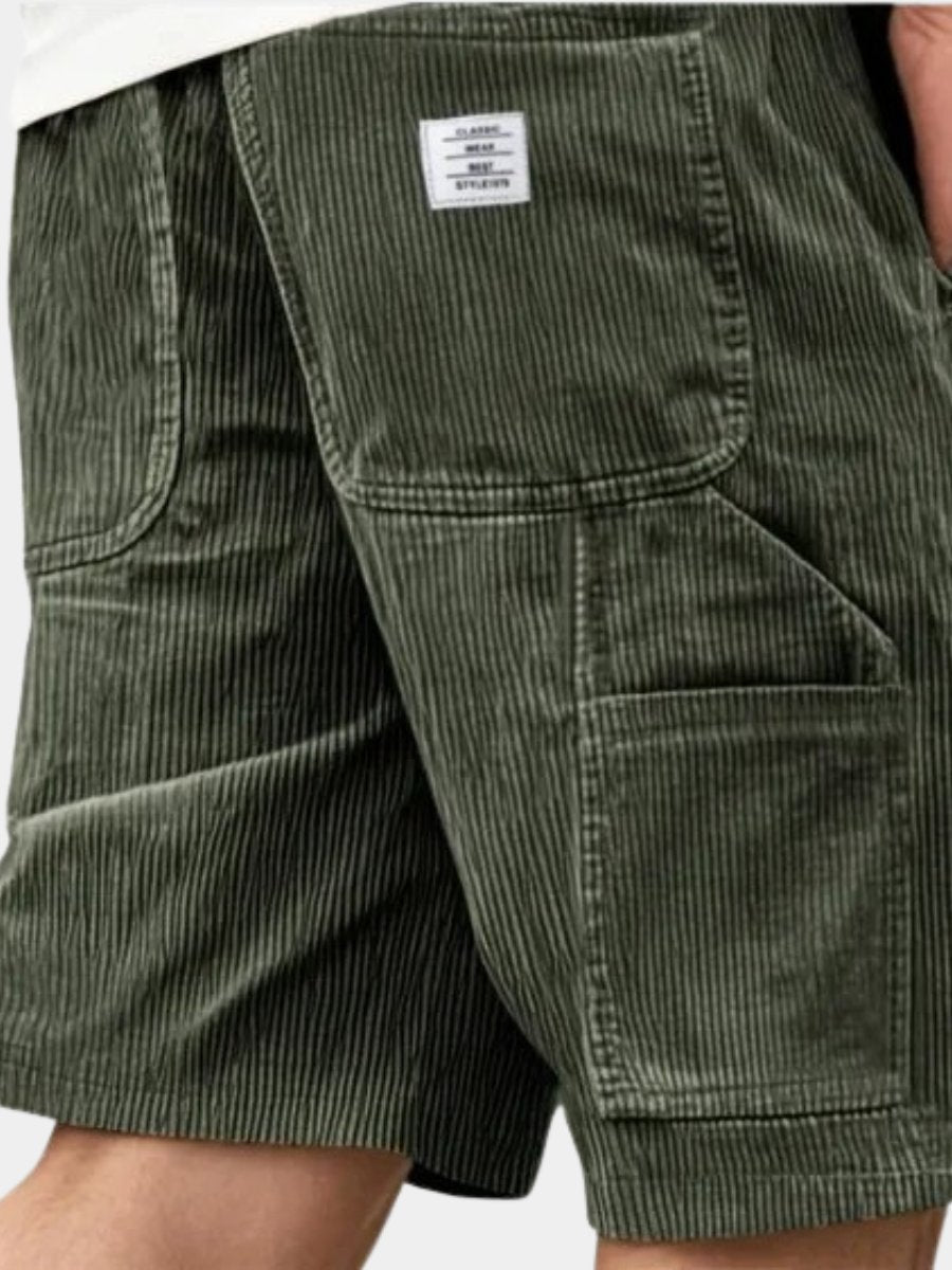 Men's casual cargo shorts, relaxed fit, knee-length, perfect for summer daily wear & outdoor activities.