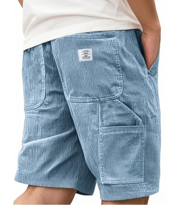 Versatile men's knee-length cargo shorts, relaxed fit, suitable for daily wear, travel, and casual summer events.