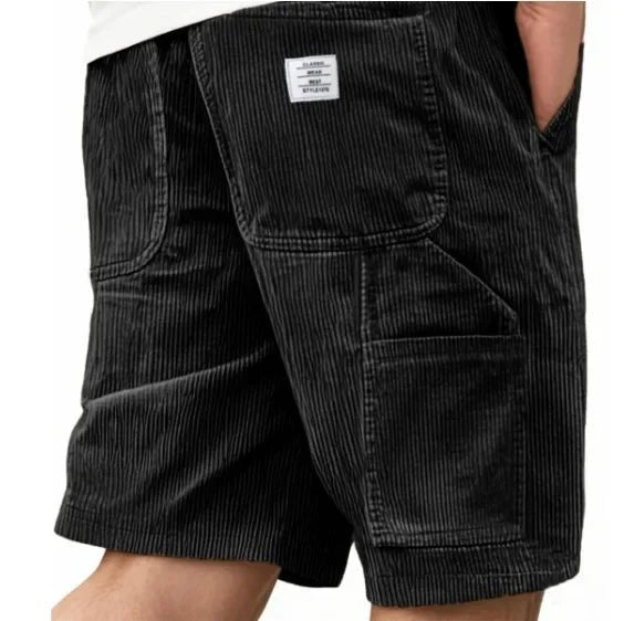 Comfortable knee-length men's shorts, relaxed fit, versatile for casual daily wear, beach, or summer vacation.