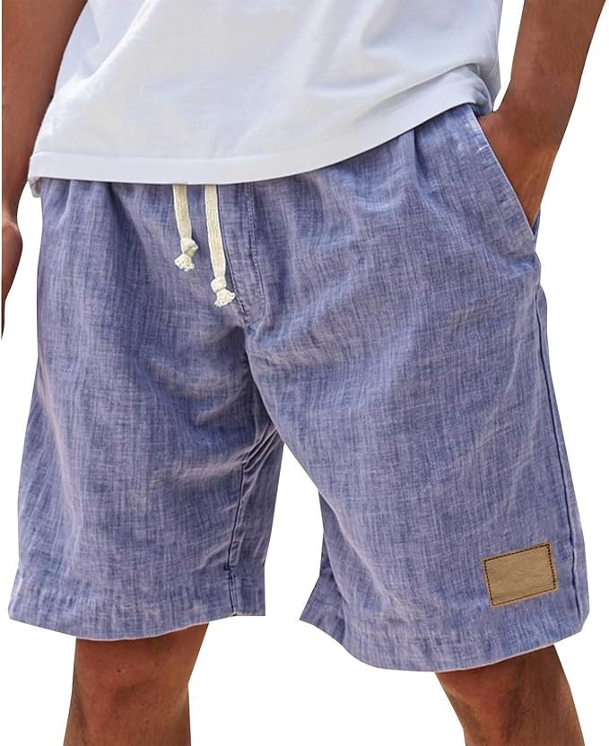 Everyday wear men's casual shorts, designed for ultimate summer comfort. Relaxed fit, elastic waist fashion.