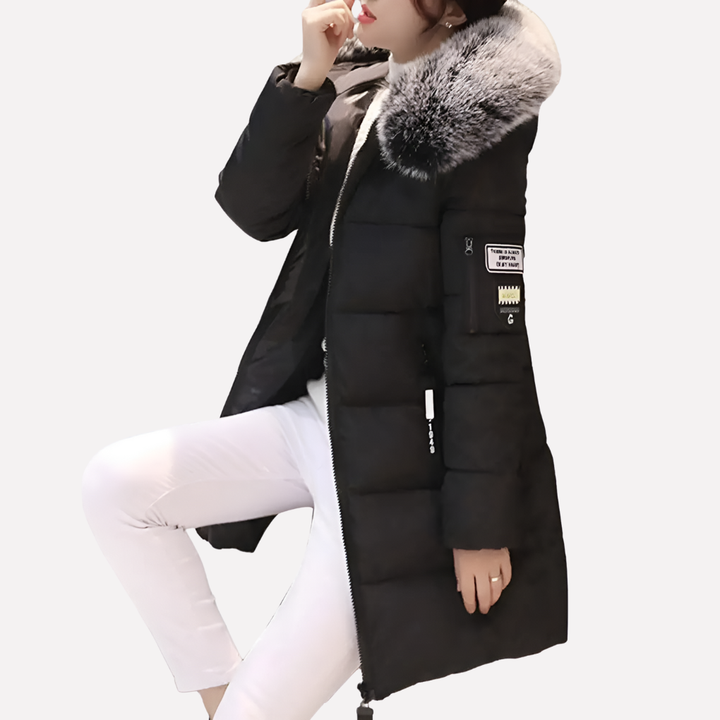 Insulated men's winter jacket, offering superior warmth for casual everyday wear in cold weather.