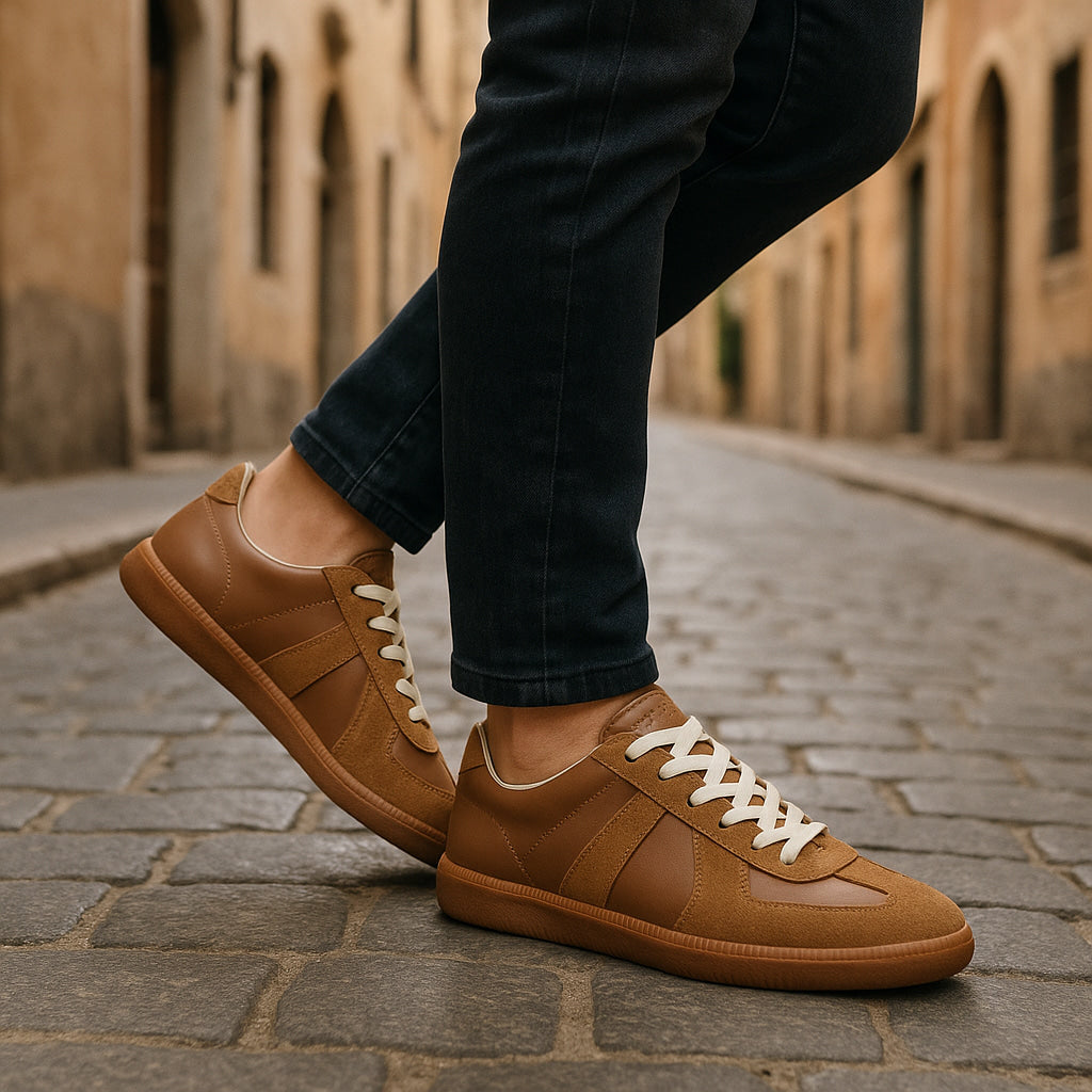 Fashionable men's casual low top sneakers, ideal for daily wear, designed with a practical non-slip sole.
