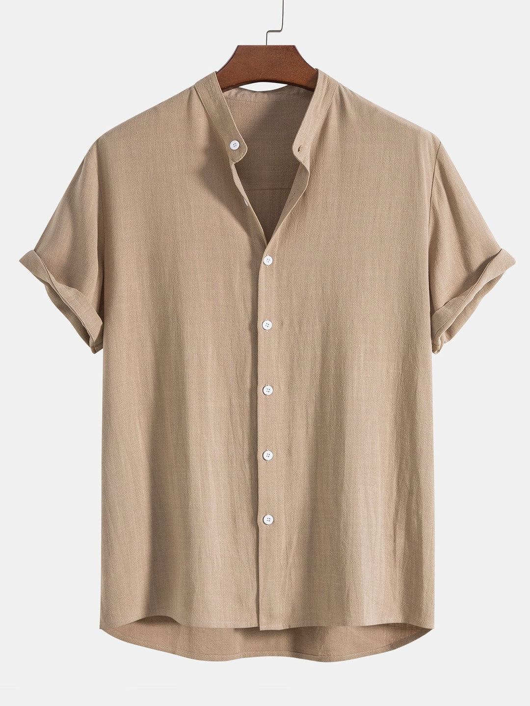 Stylish men's casual outfit set. Shirt & pants with rolled cuffs, offering a comfortable, relaxed fit for summer.
