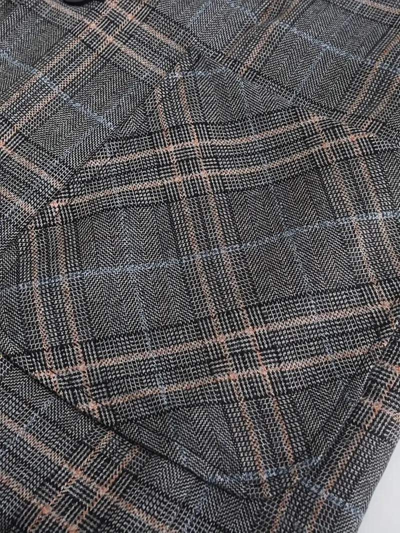 Professional men's checked blazer jacket, excellent for office attire and business meetings.