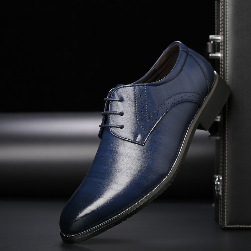 Stylish men's classic Derby shoes, versatile dress footwear for smart casual or formal spring/summer fashion.
