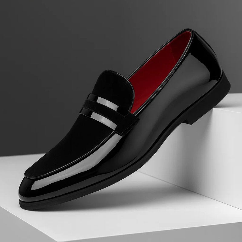 Classic men's penny loafers in premium leather, essential slip-on dress shoes for versatile formal & casual style.