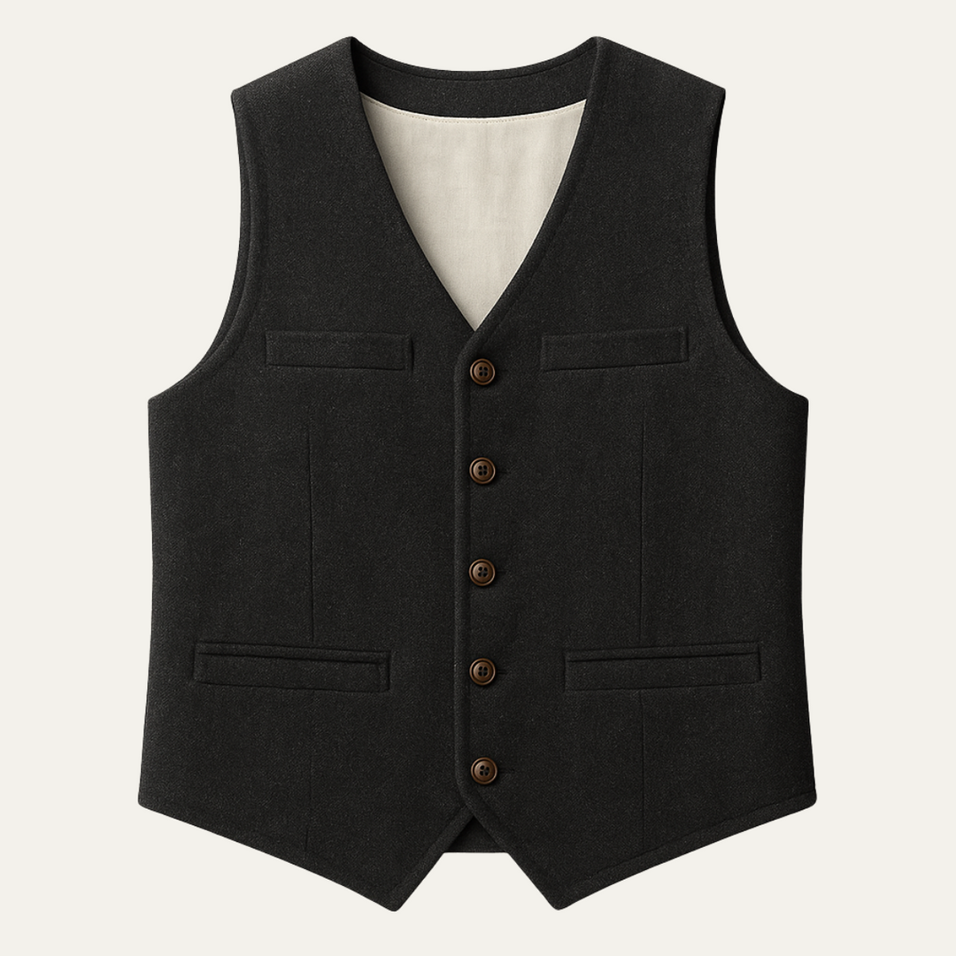 Men's classic button-up waistcoat, tailored for a smart-casual or formal look.