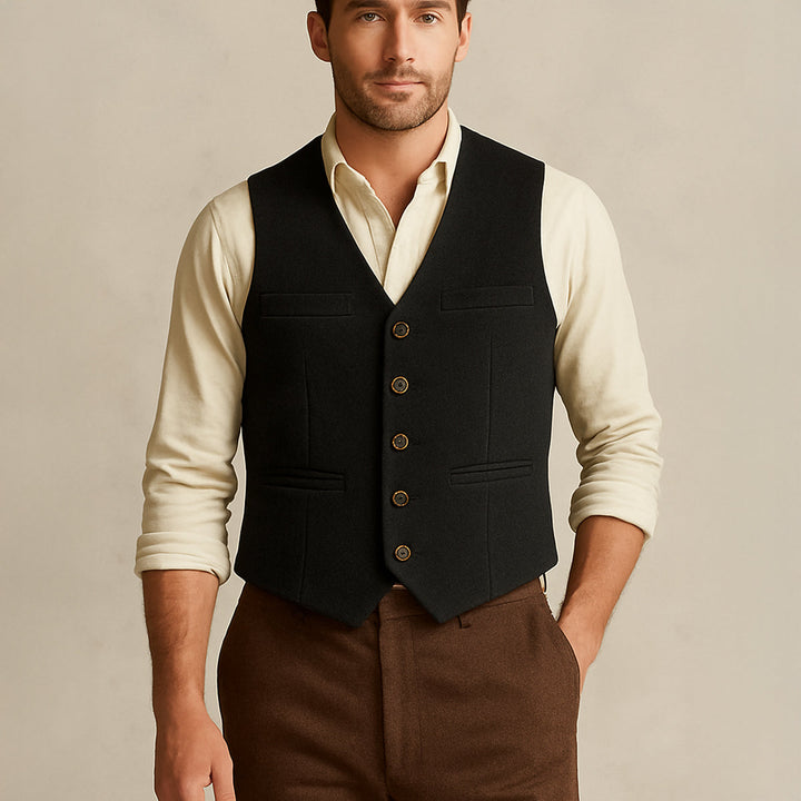 Elegant men's vest, perfect for weddings, office attire, or stylish layering.