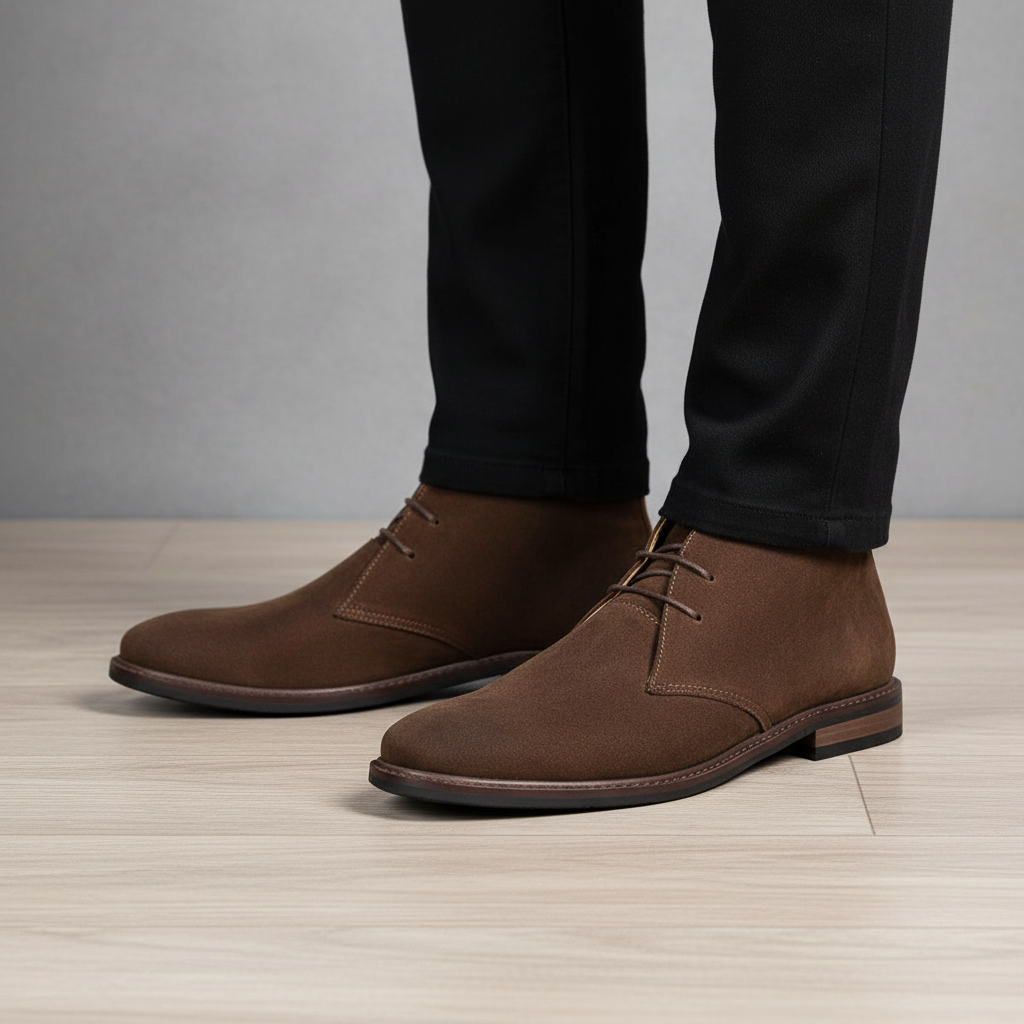 Men's classic desert boots in a timeless style, offering all-day comfort and durable, slip-resistant design.