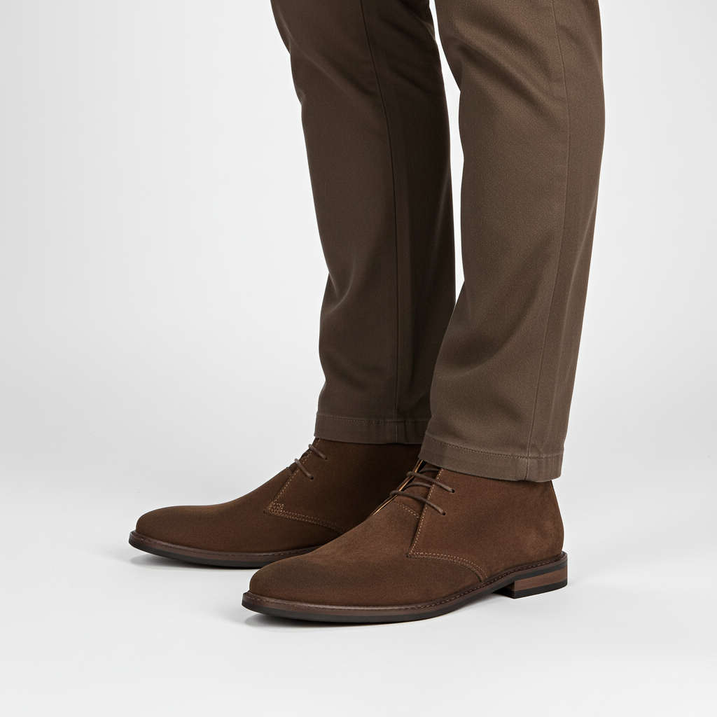 Vintage-inspired men's desert boots, classic style perfect for versatile casual & formal men's fashion.