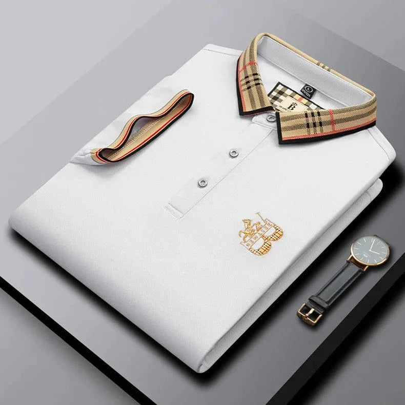 Men's casual short-sleeve polo, perfect for relaxed everyday wear & smart-casual fashion.