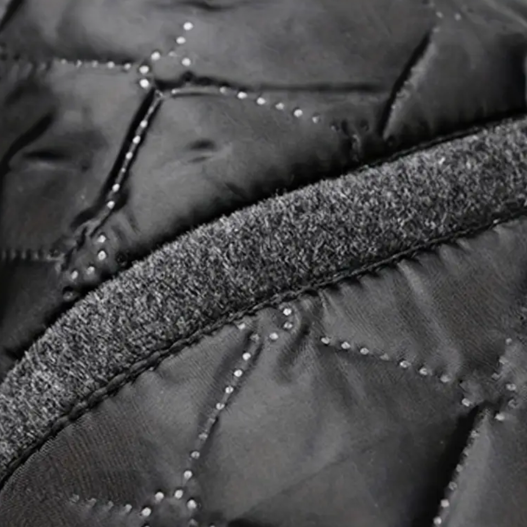 Sophisticated men's long overcoat with classic lapels, essential fall & winter tailored outerwear.