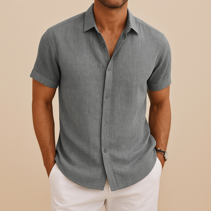 Classic men's long sleeve button-down shirt, a versatile wardrobe staple for casual and smart-casual looks.